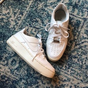 Nike Air Force 1 Sage Low in white Sz 7